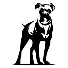 Black And White Boxer Dog Clip Art Boxer Dog Svg Cuttable Designs Dog Silhouette Boxer Dogs Dog Stencil