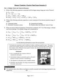 Chemistry final exam study guide learn with flashcards, games, and more — for free. High School Chemistry Final Exam Pdf Fill Online Printable Fillable Blank Pdffiller