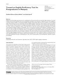 Speaking skills ii when carrying out this task, one of the students in the group can assume the role as of the leader. Pdf Toward An English Proficiency Test For Postgraduates In Malaysia
