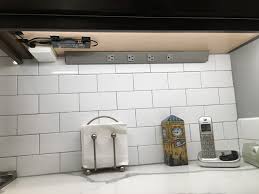 Angled Power Strips Concealed Below