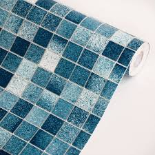 Check spelling or type a new query. George Jimmy Aih P1076 2 Roll Blue Mosaic Self Adhesive Wallpaper Home Decor Roll