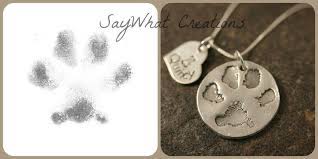 Custom Paw Print Necklace With Your Dog Or Cats Actual Paw Etsy Pet Paw Print Cat Paw Necklace Dog Necklace