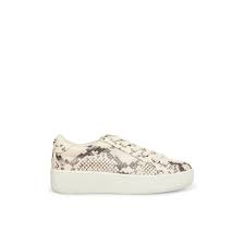 Steve Madden Womens Sneakers Bertie Beige Snake Outlet Sale