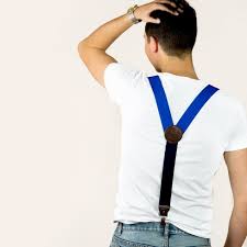 Elle n'est pas cher du tout dans l'ensemble. Bretelles Homme Larges A Pinces Et Cuir Bleu Roi Bertelles