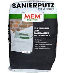 Mem Sanierputz Classic 25 Kg Weiss Isoputz Anti Schimmelputz Atmungsaktiv Nasse Wande Impragnierung