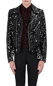 We Adore The Sequin Embellished Leather Moto Jacket From Saint Laurent At Barneys New York Leather Moto Jacket Coat Design Jackets