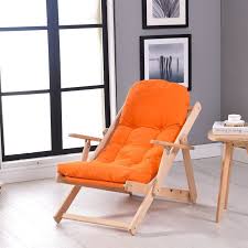 Soft And Comfortable Lazy Chair Wooden Foldable Reclining Chair Folding Chair Recreational Lunch Balcony Bedroom Furnitur Bedroom Furniture Folding Chair Chair