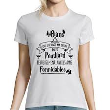 T Shirt Femme Anniversaire 40 Ans Que J Attends Ma Lettre Pour Poudlard Heureusement Que J Ai Des Amis Formidables Tshirt Cadeau Humour Fun Drole Pour Fan De Sorciers Rakuten
