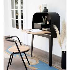 75x114x33 Design Sekretar Aus Eiche Stahl In Natur Schwarz Anin In 2020 Mobeldesign Haus Produktdesign