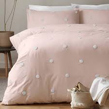 Set includes duvet cover and 2 matching shams. Dot Garden King Duvet Cover Set Pink White Brandalley