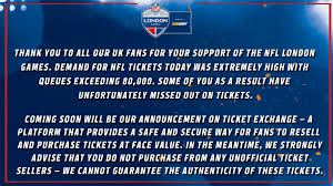 The games played here are part of the regular season. Nfl Uk On Twitter Nfl London Games Ticket Statement