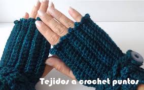 Diagrama de tejido a crochet. Tejidos A Crochet Puntos Mitones Faciles Crochet Facil
