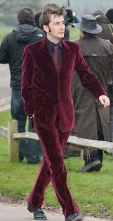 Pimpin Velvet Suit David Tennant Doctor Who Red Velvet Suit