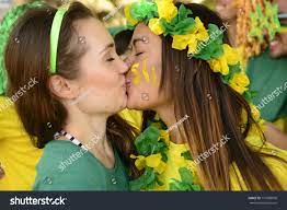 Brazil lesbians tongue kissing