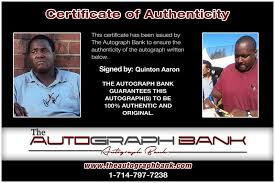 Quinton Aaron signed AUTHENTIC 8x10|Free Ship|The Autograph Bank