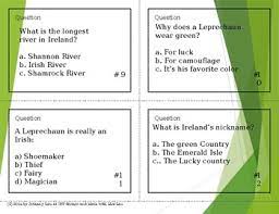The leprechaun landed on a grenade to save his so called girlfriend, and when the cadets from the ship victoriously celebrated, one peed on his hand and got electricuted. St Patrick S Day Trivia Task Cards By Julianne Zielinski Tpt