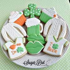 Plenty of sweets have deep historical roots among the irish from bread pudding to scones to whisky cake to oat cakes and even toffee. St Patrick S Day Cookies Sugar Dot Cookies Offering The Best Cookie Decorating And Baking Supplies Here To Help You Start Or Grow Your Cookie Business