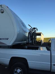 A front rack offers an additional mounting spot for gear. Good Sam Club Open Roads Forum 5th Wheel Pin Box Mounted Bike Rack