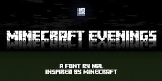 Text editor for minecraft for title, sign, book and much more! Minecraft Evenings Font Dafont Com