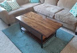 Do you have an old window, a pallet, a door, or something else just. Diy Industrial Coffee Table With Storage 4 Steps Instructables