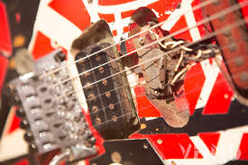 Eddie Van Halen S Original Frankenstein Guitar 1978 Rig Exhibit The black, white and red frankenstrat famously created and used by eddie van halen. original frankenstein guitar