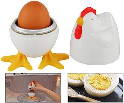 In this video i demonstrate how to make hard boiled eggs using a microwave. Amazon Com Home X Chicken With Legs Design Microwave Egg Cooker For A Single Hard Boiled Egg Cute Animals Bpa Free Dishwasher Safe Single Meals Kitchen Dining