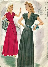 Pin By Sarah Sundin On 1940s Fashions Evening Dress Patterns Vintage Formal Dresses Fashion