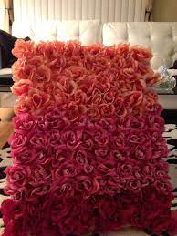 Foam flowers are now the new craze! Diy Ombre Flower Wall Rellebelle S World Diy Flower Wall Flower Wall Wedding Flower Wall