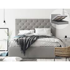 The design of the platform beds with storage makes it easy to make. Fenwick Fabric Diamond Tufted Gas Lift Storage Bed Frame In King Queen Double Size Grey Charcoal Beige Buy King Size Bed Frame 1170358