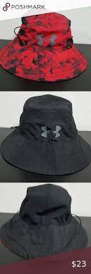 Under Armour Mens Red Camo Bucket Hat Hiking Cap Camo Bucket Hat Mens Bucket Hats Hiking Fashion