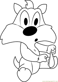 Ba looney tunes coloring pages 5 lenito. Baby Sylvester Coloring Page For Kids Free Baby Looney Tunes Printable Coloring Pages Online For Kids Coloringpages101 Com Coloring Pages For Kids