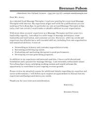 Best Lead Massage Therapist Cover Letter Examples Livecareer