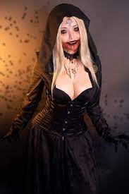 Lady dimitrescu (resident evil) lady dimitrescu's daughters (resident evil) reader; Lady Dimitrescu Daughter Daniela In 2021 Capcom Cosplay Cosplay Resident Evil Cosplay