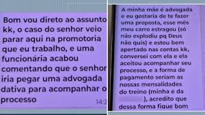 Mensagens mostram estagiário do MP-PR propondo serviço por academia grátis