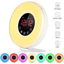 Just like a gradual increase in light can help wake you. Wake Up Light Sunrise Alarm Clock Digital Led Clock With 6 Color Switch And Fm Radio For Bedrooms Multiple Nature Sunrise Alarm Clock Alarm Clock Light Alarm Clock