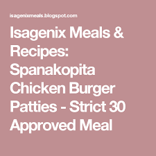Spanakopita Chicken Burger Patties Strict 30 Approved Meal Chicken Burgers Chicken Burger Patties Patties