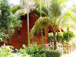 Unique Authentic Thai Teak House Resort Lush Garden House Styles