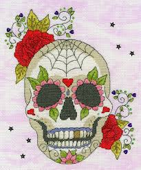 The pattern measures 5 x 7. Sugar Skull Bothy Threads Cross Stitch Halloween Bothy Threads