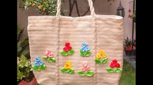 Originally, i thought this bag would be the perfect replacement to the typical gift bag. Diy How To Decorate A Tote Bag Cloth Bag Youtube