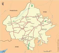 Le rajasthan (en hindi : Carte Rajasthan Plan Rajasthan Routard Com