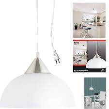 1 Ceiling Lamp Light Portable Hanging Plug In Pendant White Shade Swag Hooks New Ebay