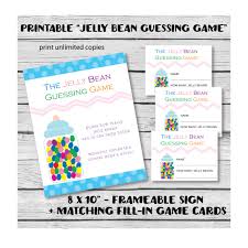 Instantly download sign and cards. Printable Candy Jelly Bean Baby Shower Guessing Game Print It Baby