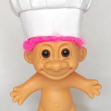 Vintage Russ Troll 1980s 1990s Pink Hair, Cafe, Restaurant Waitress Cafe  Troll Girl but First Coffee Nostalgic Birthday Gift