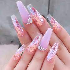 Today i'll be showing you a nail design doing babyboomer with grey and a sparkly baby pink, and i will be. 65 Best Coffin Nails Short Long Coffin Shaped Nail Designs For 2021