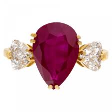 Agl Certified Natural Ruby Ring 18k Yellow Gold
