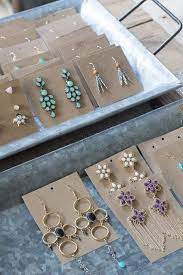 The most popular are hoops and drop earrings. 11 Diy Earring Cards Ideas Earring Cards Jewellery Display Craft Show Displays