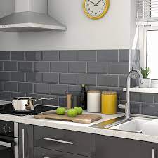Maybe you would like to learn more about one of these? Trentie Anthracite Gloss Metro Ceramic Wall Tile Pack Of 40 L 200mm W 100mm Diy At B Q