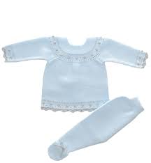 Baby Blue Grey Knitted Set Spanish Baby Clothes Baby Clothes Clothes
