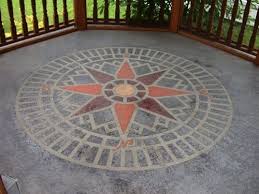 Expressions Ltd Concrete Paper Stencil Pattern Compass Star Circle Accent Stencil Concrete Paint Concrete Patio Painting Concrete