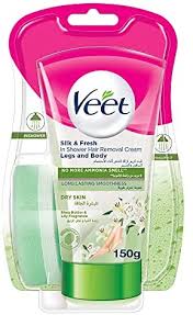 If you're debating between shaving or using a depilatory cream, know that the hair removal cream can help you get to hard to reach places on your legs and bikini line that shaving typically. Veet Hair Removal In Shower Cream Dry Skin 150ml Buy Online At Best Price In Uae Amazon Ae
